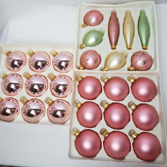 Sparkling Creations Holiday Vintage Glass Ornaments Pastels Set Of 26 Poshmark